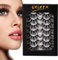 CHLXZM Faux Cils Fluffy Lashes 25MM dramatique Eye Lashes Faux Cils Faux Mink Lashes (Long Criss-cross Dramatic Lash-2) 7 Paires 8D Multipack (7L006)