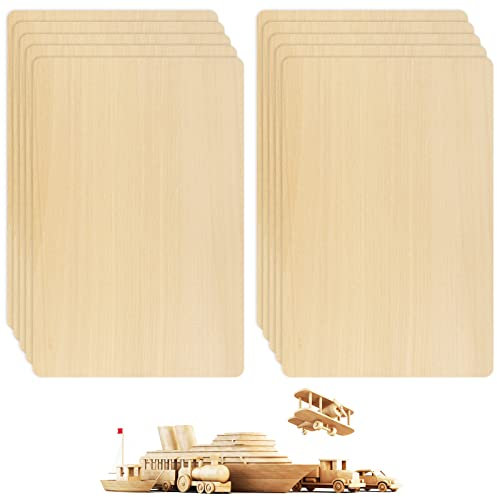 10 pannelli in legno di balsa in compensato, 300 mm x 200 mm x 1,5 mm, per lavori fai da te, modello, aereo, nave, lavori di legno, barche, case e altri edifici