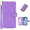 COQUE Case Apple iPhone 12 mini Phone Case, Magnetic Zipper Multi-Slot Business Card Holder Wallet Cover, Flip Phone Case for Apple iPhone 12 mini-Purple