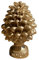 Sizilianischer Tannenzapfen, klassisch, modern, dekorativ, Tannenzapfen Sizilianisches Design, typisches Objekt, Gastgeschenk H 7 cm (Gold)