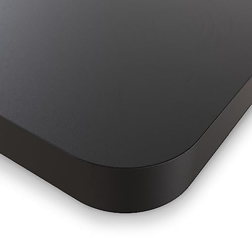 DESKSPACE Tischplatte - 2,5 cm Massive Schwarze Schreibtischplatte 160x80 cm, Ideale Holzplatte für den Höhenverstellbaren Schreibtisch, Esstisch und Mehr, Langlebige Arbeitsplatte
