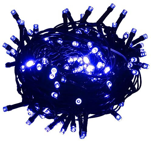 vidaXL LED Lichterkette mit 300 LEDs Weihnachtsbeleuchtung DIY Dekoration Weihnachtsdeko Außen Innen Garten Party Hochzeit Blau 30m PVC