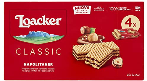 Loacker Lot de 3 cubes classiques Noisette Chocolat Râpe Biscuits Gaufres Napolitain (4 x 45 g)