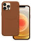 Docco Jette entworfen für iPhone 12/12 Pro Lederhülle, Echtleder-Etui mit Kartenhalter für iPhone 12/12 Pro, integrierte Magnete für drahtloses Laden-Sattelbraun