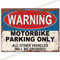 Metallschilder – Motorrad Parking Only Logo Man Cave Blechschild Vintage Wandschild Küche Schuppen Garage Klein (15 cm x 10 cm)