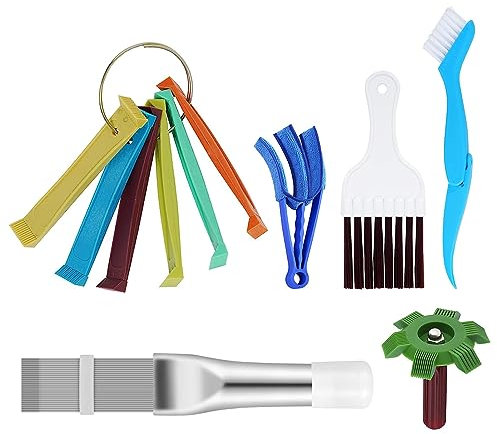 Shkalacar 6-teiliges Klimaanlagen Lamellenkamm Set, Bunt Klimaanlage Kondensator Flosse Kamm mit verschiedenen Größen, Flosse Reinigung Bürste Klimaanlage für Lamellen mit unterschiedlichem Abstand