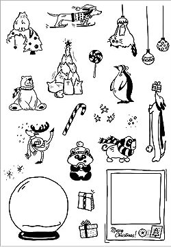 VBS Silikonstempel Christmas Animals