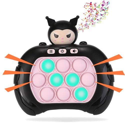 Quick Push Bubble Game for Kids & Adults, Mini Handheld Fast Speed Push Game, Relieving Stress Pop Fidget Game Toys for Boys, Girls, Teens (Fuchs)