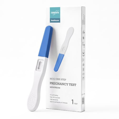 EUROPAPA® Schwangerschafts 1/2/3/4ER-PACK, Frühschwangerschaftstest, Über 99% Genauigkeit, 25 mlU/ml Sensitivität, Schnellerkennung in 5 Minuten, hCG Selbsttest