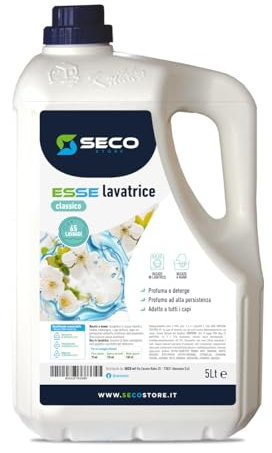 SECOSTORE - ESSE LAVATRICE CLASSICO - Detersivo liquido per lavatrice - 6 taniche da 5 litri