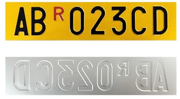 WORLD SELL Placa de remolque amarilla reflectante en relieve para carros, remolques, caravanas, portabicicletas, carritos apéndice y remolques agrícolas