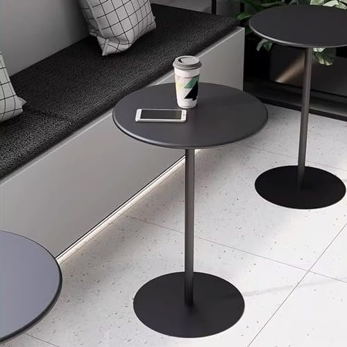Bistrotisch schwarzer Stehtisch Kaffee-Beistelltisch runder Sofa-Beistelltisch aus Metall Bistro-Kneipentisch hoch 50 cm 62 cm 72 cm Küchen-Esstisch runder Cocktailtisch (Größe: 40