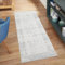 carpet city Teppich Läufer Flur - Grau - 80x300 cm - Klassisch Modern - Vintage, Bordüre - Teppiche Kurzflor Schlafzimmer, Wohnzimmer
