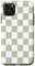 iPhone 11 Pro Max Sage Green Checkered Sage Green And White Checkered Case