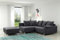 Kuechen-preisbombe Modernes Sofa Couch Ecksofa Eckcouch in schwarz Eckcouch mit Hocker - Minsk L