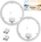 Pack de 2 módulos LED para plafones, kit de conversión de módulo LED de 36W, lámpara de anillo de módulo de anillo LED retrofit Ø23cm, tablero de conversión de módulo para plafones (blanco cálido)