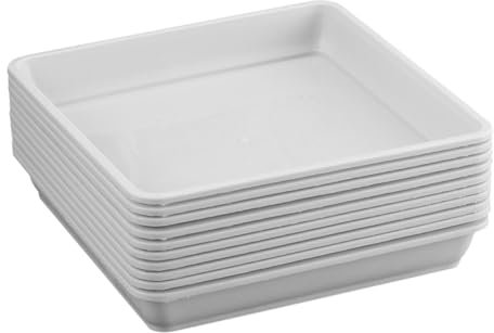 POPETPOP 20stücke Quadratische Pflanztopf-untersetzer Stabiler Für Innen Und Außenpflanzen Langlebig rutschfest Blumentopf-zubehör