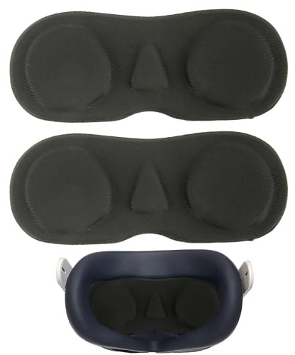 2 PCS Premium Linsenschutzschwamm für Vr-Headsets, Kompatibel mit Meta Quest 3, Quest 2, Oculus Rift S, Valve Index Und Pico 4, Schwarz, Effektiver Schutz Vor Staub und Kratzern, Einfach zu Reinigen