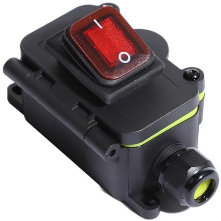 Shengbowi wasserdichter schalter 12v-24v inline kabelschalter 230v DC 20a DPST-Wippschalter lichtschalter außen Dual-Positions Ein/Aus Wippschalter 4 polig Schnurschalter Ein und Aus Außeneinsatz