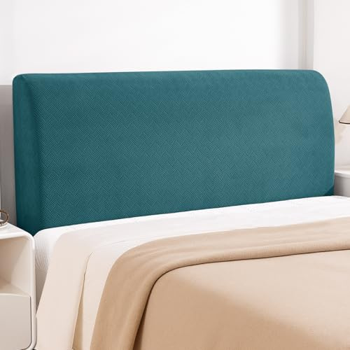 YSTELLAA Bett Kopfteil Bezug, 180CM, Weicher Stretch Bettkopfteil Bezug, Headboard Cover Staubdicht Kratzfester, Abnehmbarer Kopfteilbezug Bett Waschbar, Kopfteil Husse, Dunkelgrün