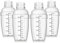 Vocdikficy 4 Pezzi Shaker per Cocktail In Plastica, Frullatore per Bevande, con Bilancia e Filtro, Tazza Shaker Trasparente con Misure