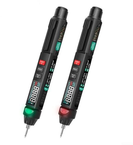 A3008 Pen Type Multimeter with Live/Neutral Wire Identification, Built in Flashlight and Data Hold Feature (B)