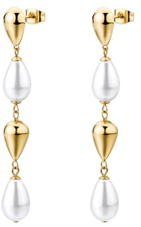 Brosway PERFECT Creolen für Damen – Ohrringe aus Edelstahl in Gold und Silber, Bicolor, 5,8 cm, BPC77
