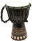 Raum der Stille Djembe Trommel 14cm Durchmesser 24cm Höhe, Schwarz