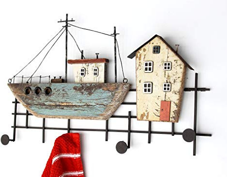 Holzwurm Hakenleiste Schiff MR52 Garderobenleiste Garderobe Wandgarderobe Martim Vintage Shabby Handtuchhalter Küche