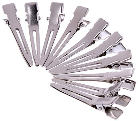 Lyguy Lot de 10 pinces crocodiles plates en métal pour nœuds