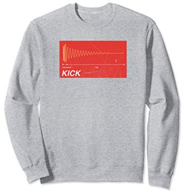 Kick Audiowave Synthesizer Analog Synth Vintage Techno Acid Sweatshirt
