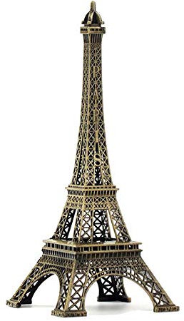 Ttiy Mini-Eiffelturm Paris Eiffelturm Statue Home Office Architektur Modell Desktop Metallic Statue für Raumdekoration 1 Stück