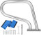 VEVOR Pool Haltegriff Edelstahl mit 113 kg Traglast Schwimmbad-Handlauf (76,2 x 55,8 cm)