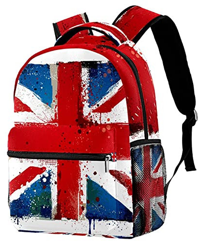 Sac à dos de voyage avec support pour bouteille Motif Union Jack britannique
