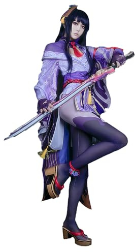 OSIAS Genshin Impact Tenue Raiden Shogun Cosplay Costume Raiden Shogun (XXL)