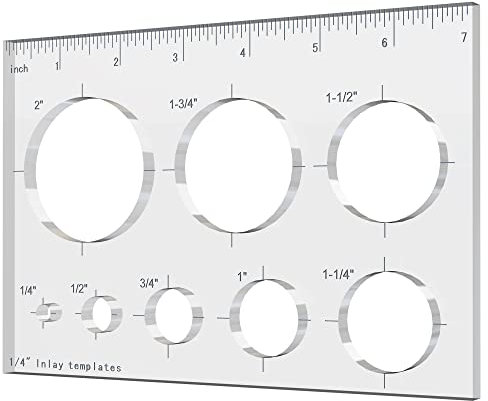 Hecfu 8 in 1 Router Jigs Template, Router Modelli per Lavorazione Del Legno Circle Key Inlay Template Decorativo