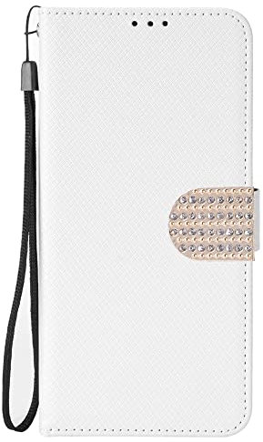 Wallet Flip Case Cover für iPod Touch 5 Touch 6 Touch 7 Leder Handyhülle Schutzhülle Lederhülle Strass Diamant Bookstyle Euit Handycover iPod Touch 5 Touch 6 Touch 7 mit 3D Motiv Weiß