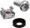 ConnectingU M6 16mm Cage Nuts, Screws and Washers for 10 or 19 Network Server Rack or Cabinet Equipment, Nickel, Box of 50