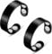 Vicmag 4X Strength Magnetic Copper Rings for Women Magnet Rings with 4X 3500 Gauss Magnets 100% Solid Pure Copper Adjustable with Jewelry Gift Box 2PCS (Black)