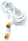 DRUT 3m RF TV Aerial Male to F Type Connector Male Plug Coaxial Coax Cable, Lead, 75 Ohm, 3C-2V 10ft White Gold Connectors