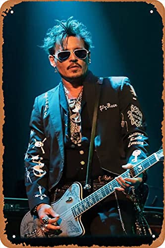 Metallschild – Johnny Depp Blechposter, 30,5 x 20,3 cm