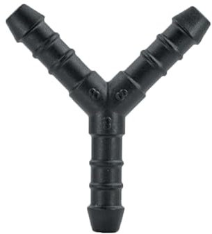UKCABLE-TIES 2X Y-Piece Splitter Connector Hose Tube Pipe 3-Way Fuel Air Water Pipe Connector Joiner (Size: 8mm - (PJ38))