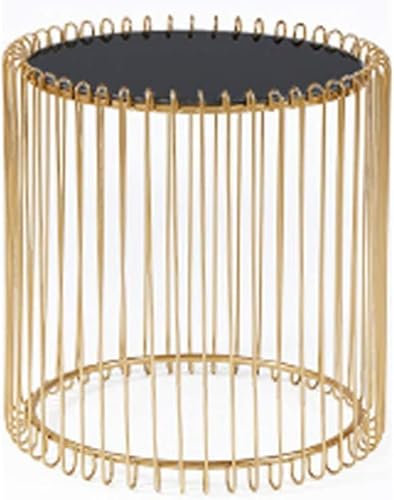 Table Basse de Salon, Bureau, canapé, Chambre à Coucher, Table d'appoint avec Plateau en Verre trempé et Cadre en métal