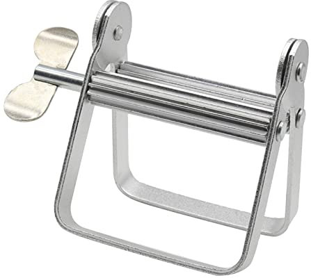 HERCHR Zahnpasta-Ausdrücker aus Metall, Tubenausdrücker, Zahnpastaspender, Farbtubenpresse Für Kosmetik, Farbstoffe, Handcreme, Künstler, Friseursalon, Maler