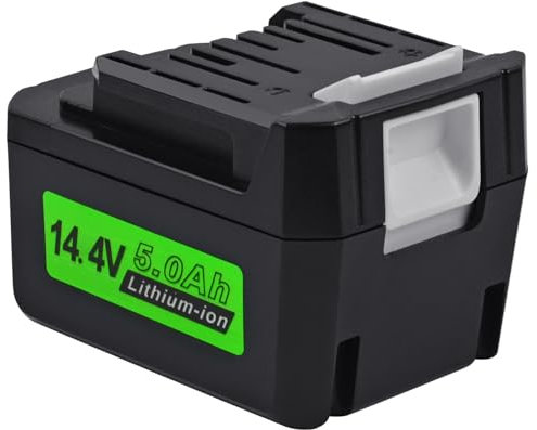 iPrize Batterie de rechange Li-ion 14,4 V 5000 mAh pour Makita BL1413G 196375-4 BL1440G BL1415G HP347 HP347D DF347DJV143D TD126D UH480D DF347D HP347D JV143D TD126D UHD 480D UMB. 165D UR140D