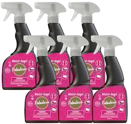 Fabulosa Multi Purpose Room and Fabric Antibacterial Disinfectant and Sanitising Cleaning Spray, 350ml, 6 Pack, Winter Angel