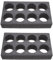 Wensmy Lot de 2 porte-gobelets en mousse pour boissons à emporter - Plateau de transport en mousse pour fête, camping-car, camping (8 trous)