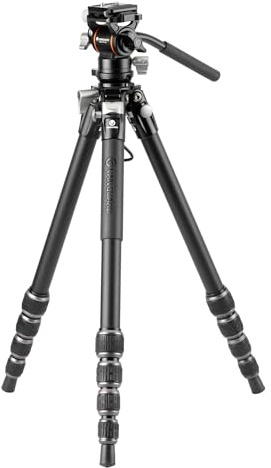 Vanguard Alta Pro 3VLT 235AV10 - Trípode de viaje de aluminio con base de nivelación y cabezal de video compacto VEO PV-10