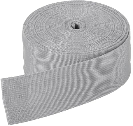 DMiotech 9 M x 5cm Breite Gurtband, Nylon-Gurtband, Gurt zum Befestigen, Polypropylen Flachgurtband für DIY Handwerk Rucksackgurte, Nähen, Outdoor-Ausrüstung, Hellgrau