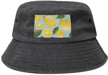 Gelbe Zitrone - Kunst, Bucket Hat Erwachsene Fischerhut Läufermütze Fischerhüte Sonnenhut